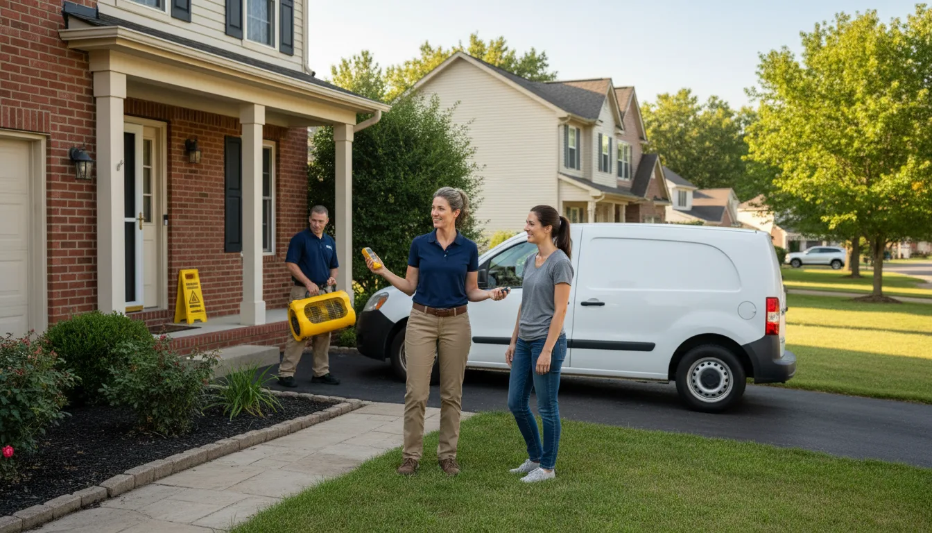 Residential water damage restoration in Liberty, IL